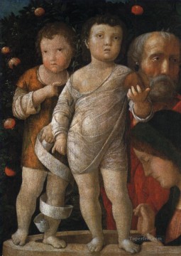  Mantegna Canvas - The holy family with St John Renaissance painter Andrea Mantegna